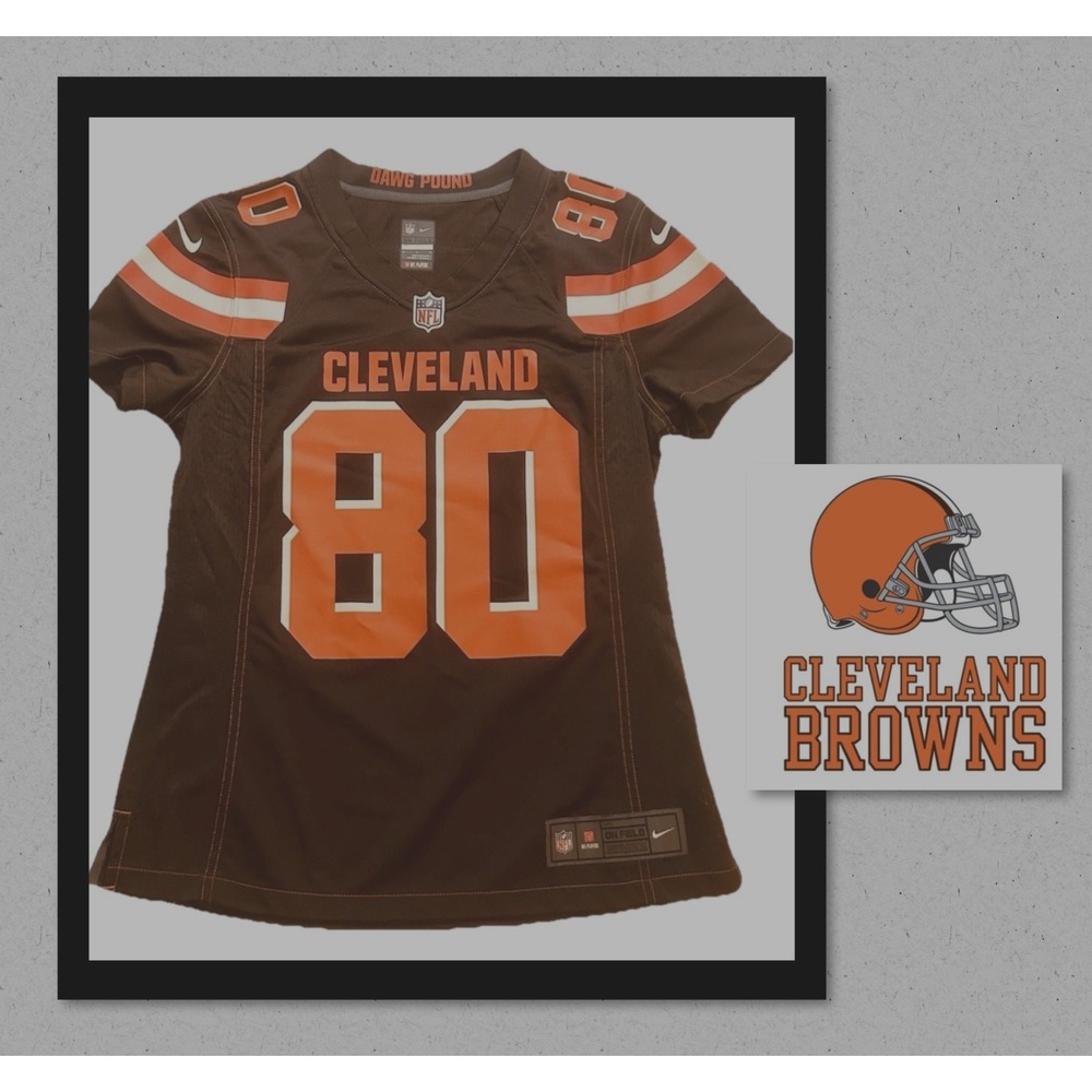 Nike Cleveland Browns Jarvis Landry 80 Jersey Women's MEDIUM NFL Football BROWN